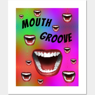 Mouth Groove Groovy Psychedelic Graphic Posters and Art